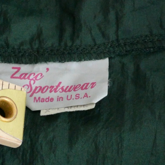VTG Zacc Sportswear Green And Yellow Half Zip 96' World Championship Windbreaker - Picture 6 of 12